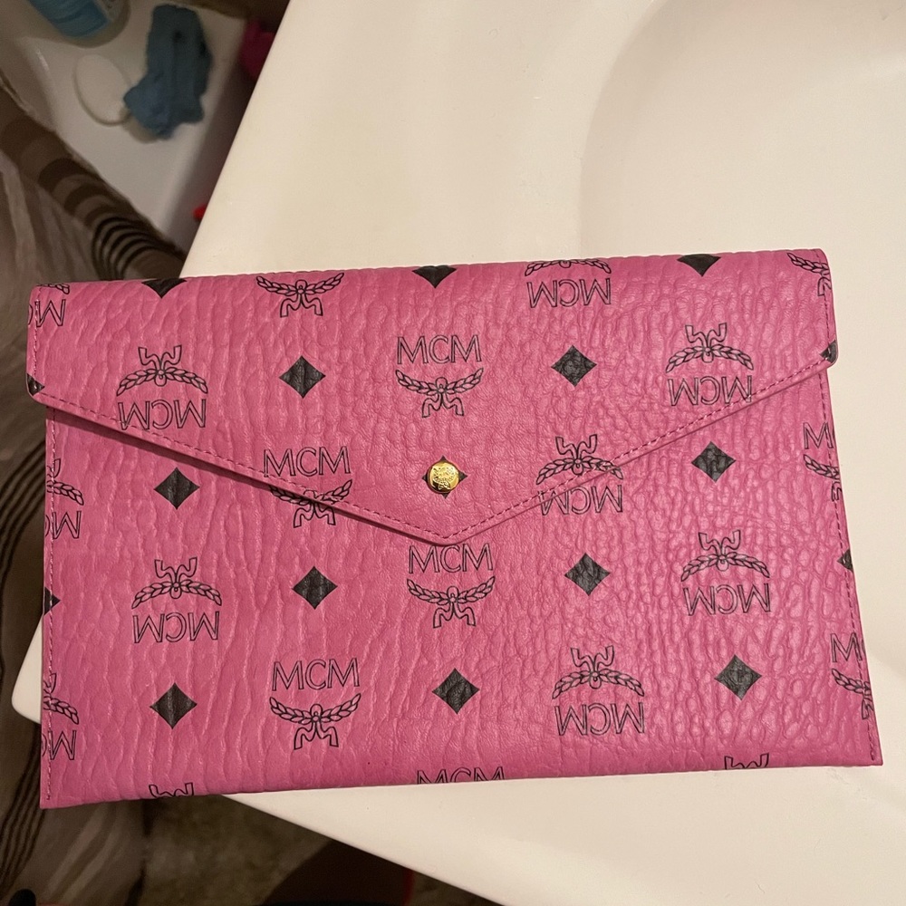 MCM leather pouch